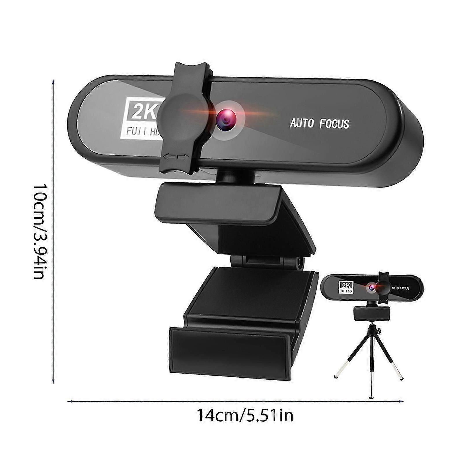 2K Full 1080P Web Camera for PC Computer Laptop Video Record Auto for Focus Lens  WebCam With Microphone Privacy Cover