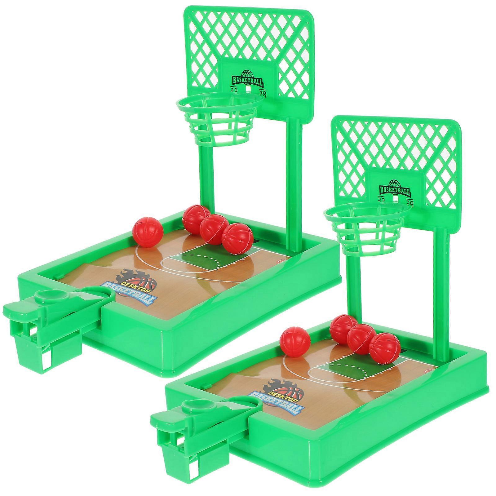 Plastic Basketball Tabletop Basketball Game Toy for Kids 2Sets with Balls