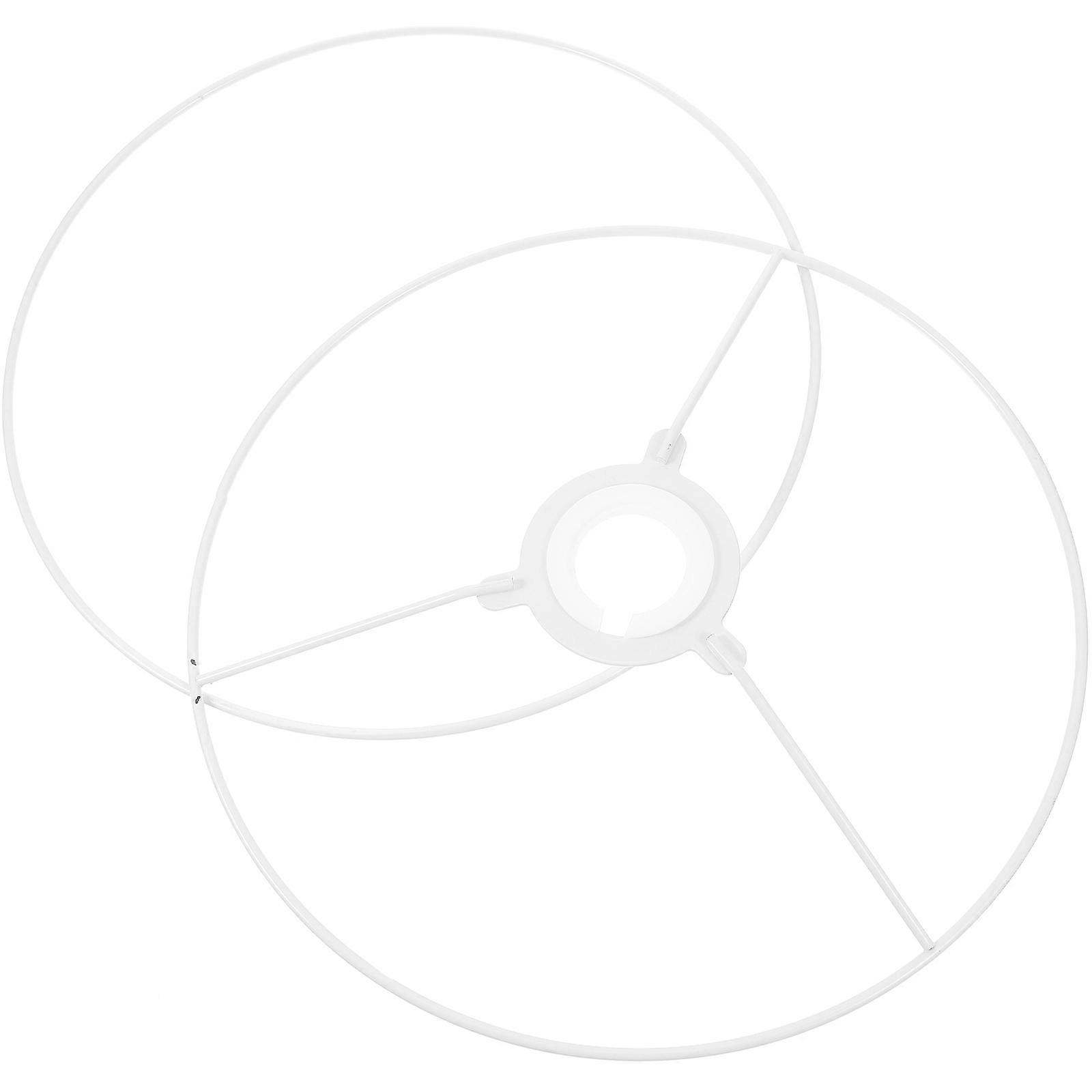 Drum Ring Lamp Shade Metal Frame for DIY Lampshade 6Sets White