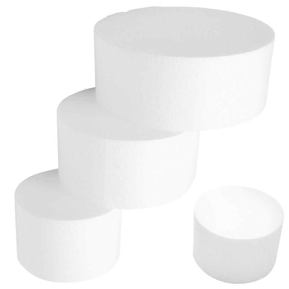 Foam Cake Dummy Bakery Cake Model for Decorating 16Pcs White Foam Set
