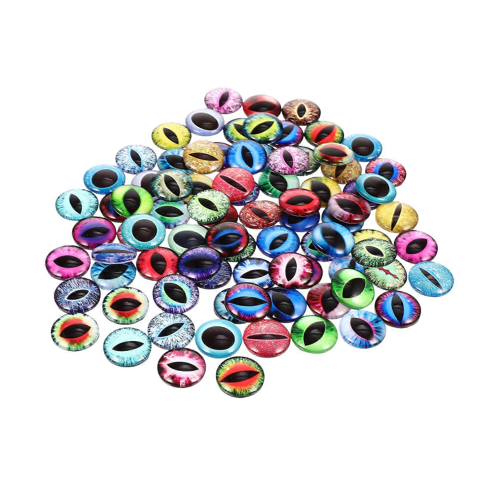 Glass Eyes Round Eye Patches for DIY Use 300Pcs Mixed Style