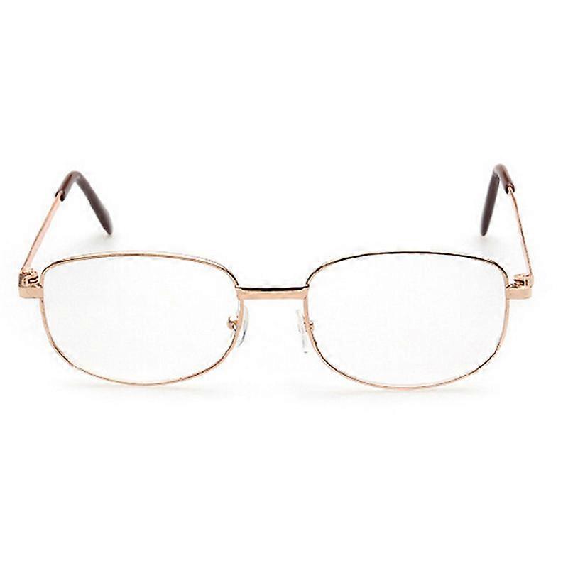 Gold Reading Glasses +1.0 to +4.0 Strength Metal Frame Blue Light Blocking Readers