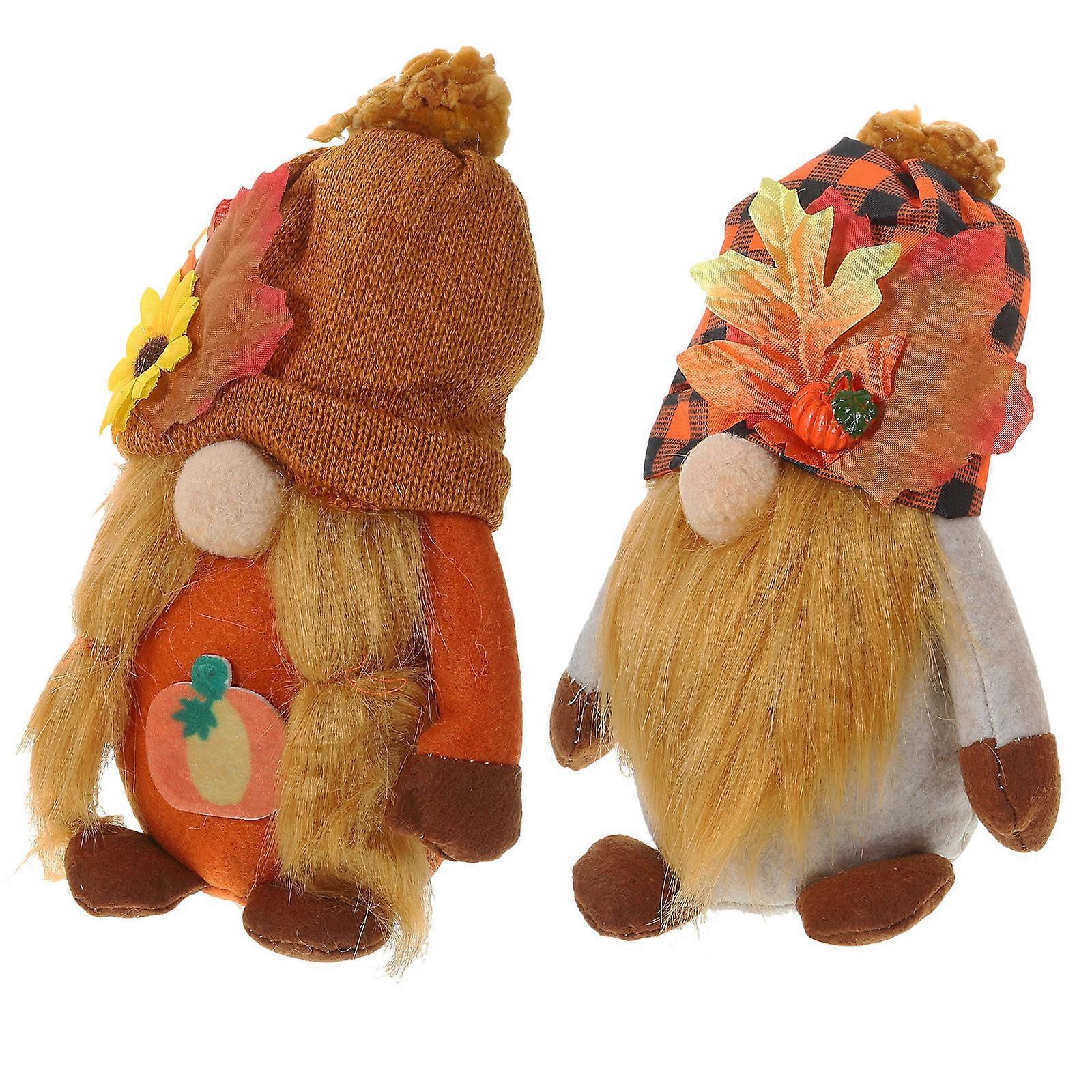 Holiday Gnomes Maple Leaf Decoration for Autumn Use 8Pcs