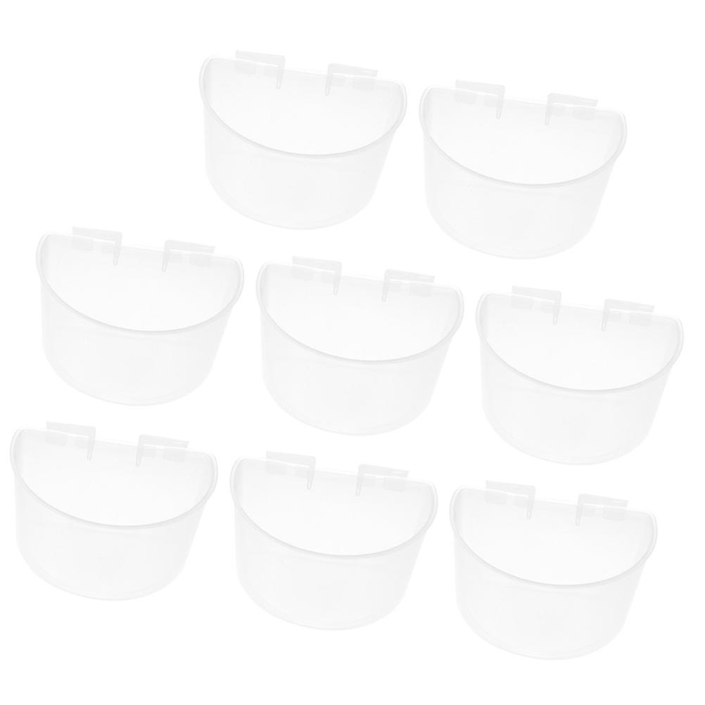 Chicken Feeding Cup 8Pcs Durable Transparent Cup For Pigeon And Rabbit Feeding