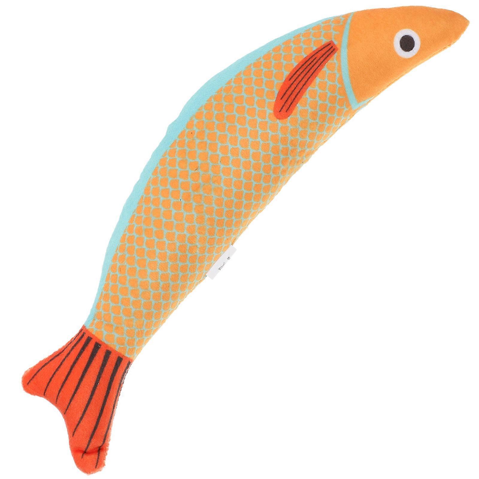 Plush Catnip Toy Cat Stuffed Fish for Cat Play 3Pcs Set Assorted Color