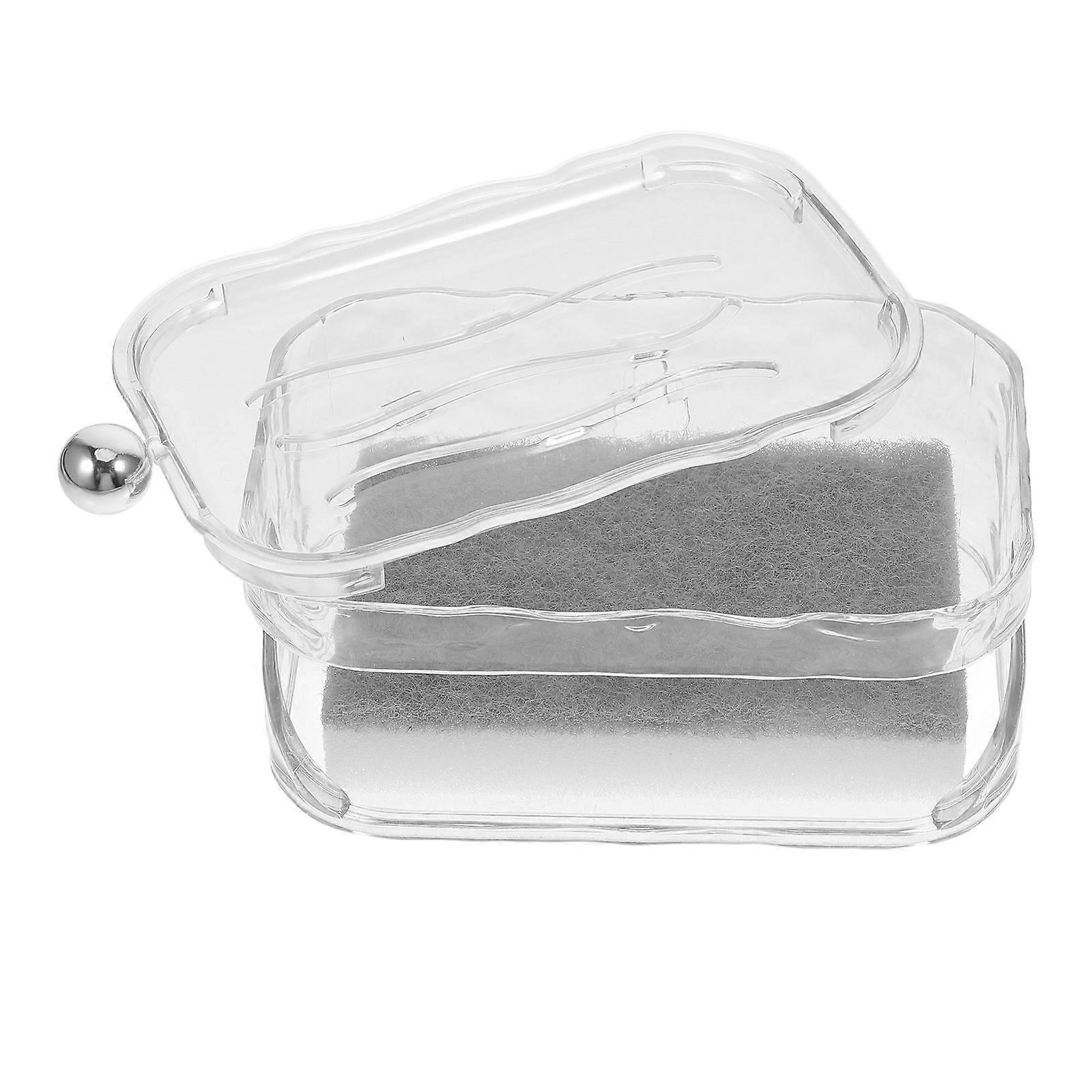 Transparent Wall Soap Holder Double Layer Soap Dish for Bathroom 2Pcs Set
