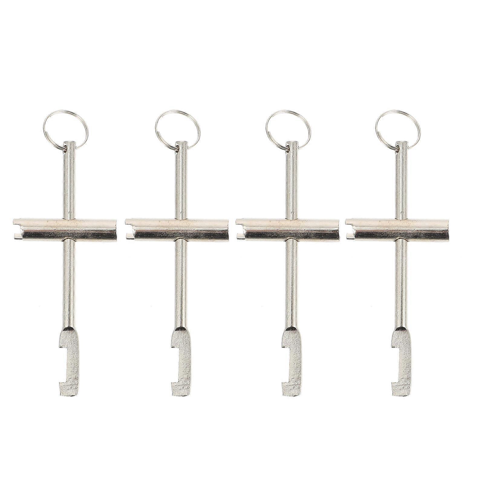 Triangle Wrenches Professional Water Meter Keys for Home Use 12Pcs Silver