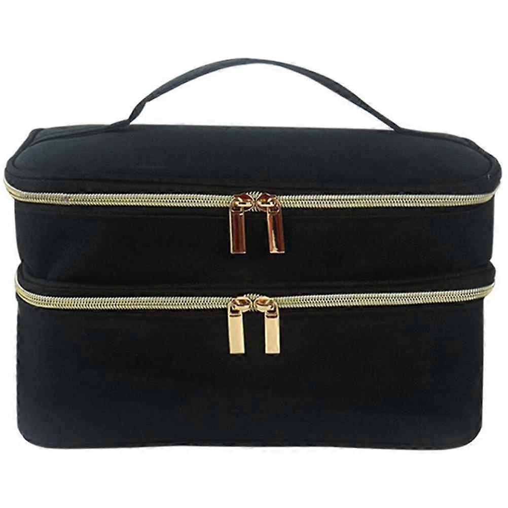 Multipurpose Portable Makeup Bag For Travelers Home Use Organizing Cosmetics With Rectangular Shape 1Pcs