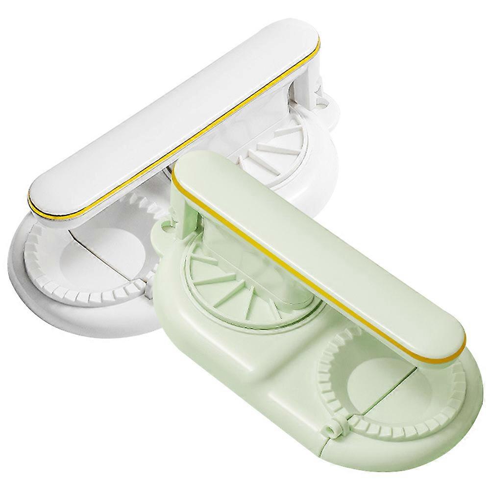 Dumpling Skin Pressing Plate Kitchen Tool For Making Dumplings Wave Pattern Pressing White 23X22.5X12CM 2Pcs