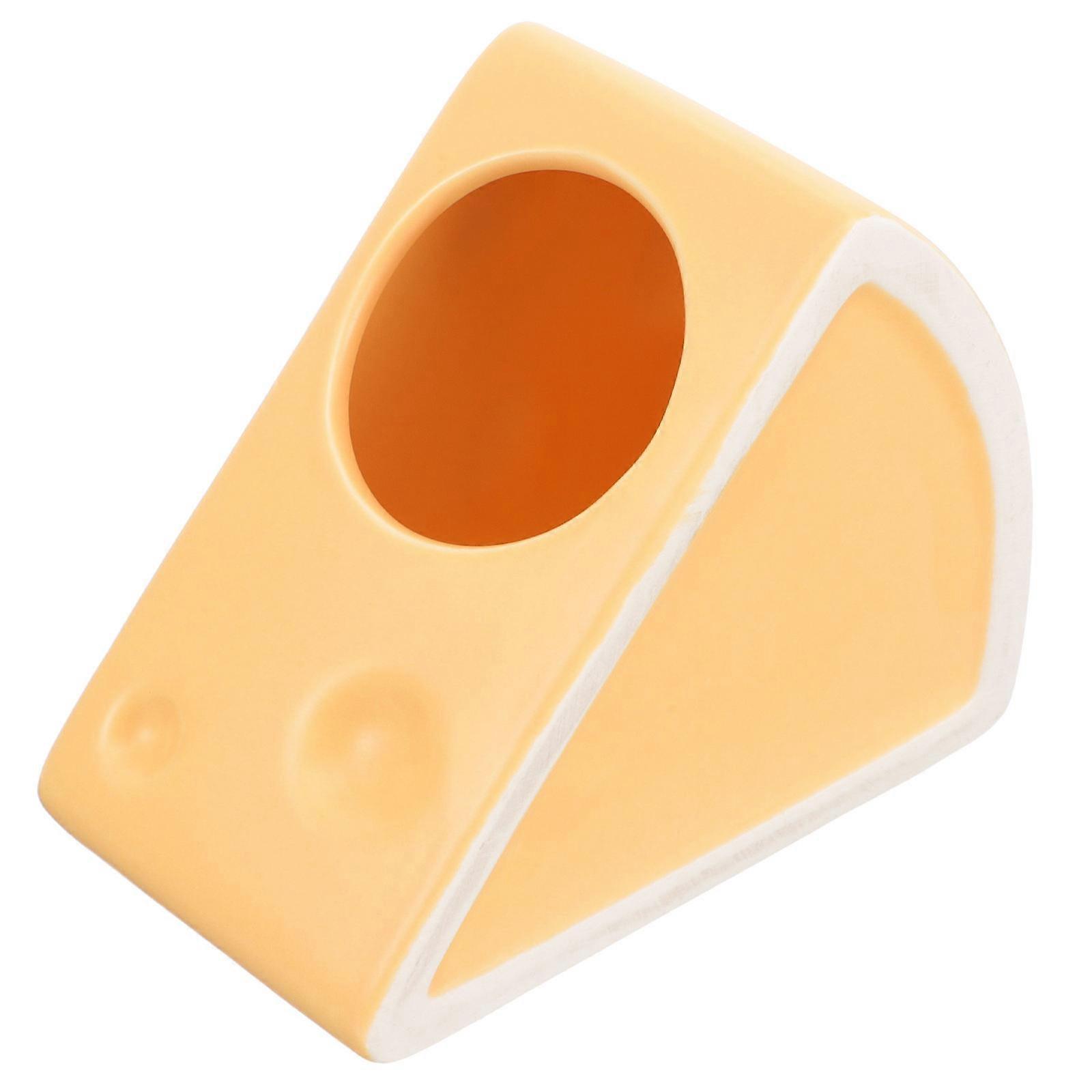 Cooling Ceramic Hamster House 5Pcs Lovely Cheese Shape Hideout For Indoor Use And Sleeping