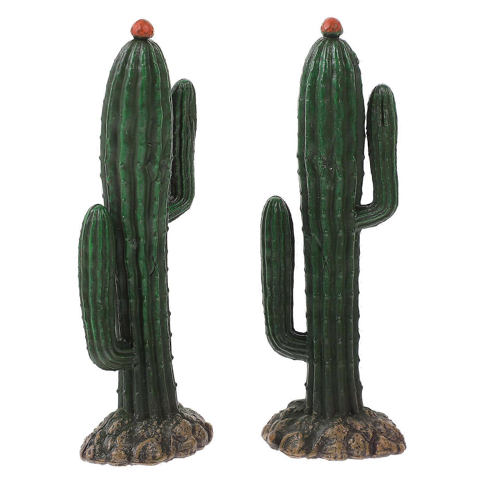 10 Pcs Cactus Crafts Simulation Model Decoration Green Cactus Ornament For Tabletop Home Office Enhancing Aesthetic