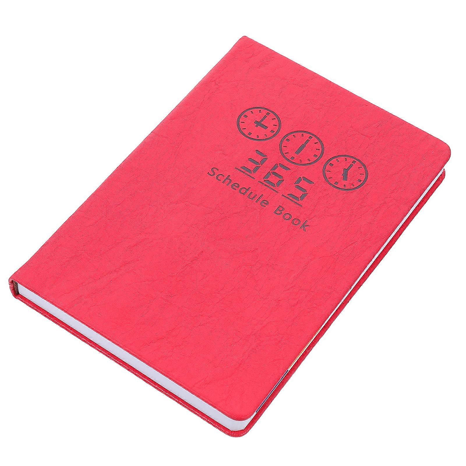 Red Academic Planner Paper for Daily Plan 3Pcs 2023 Schedule Notebook