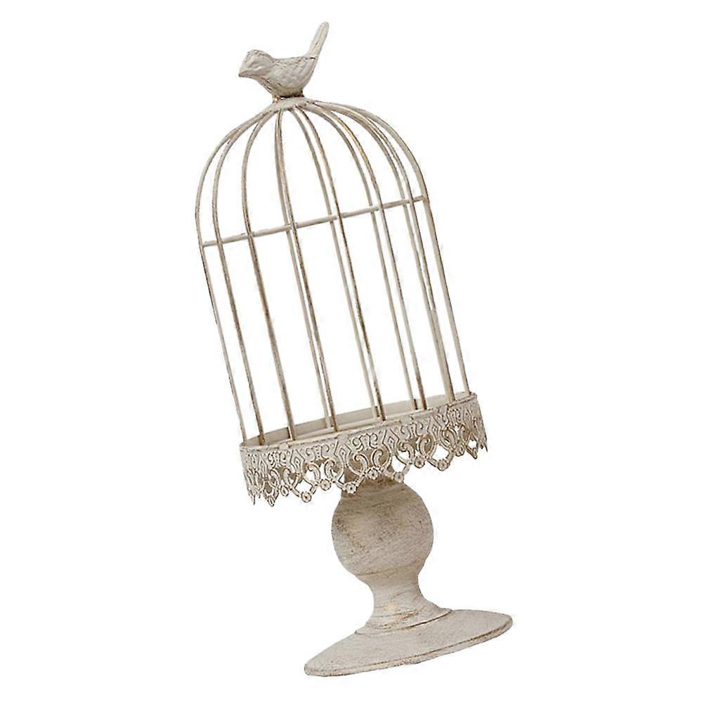 Decorative Candleholder Bird Cage Design for Tabletop Decor 2Pcs