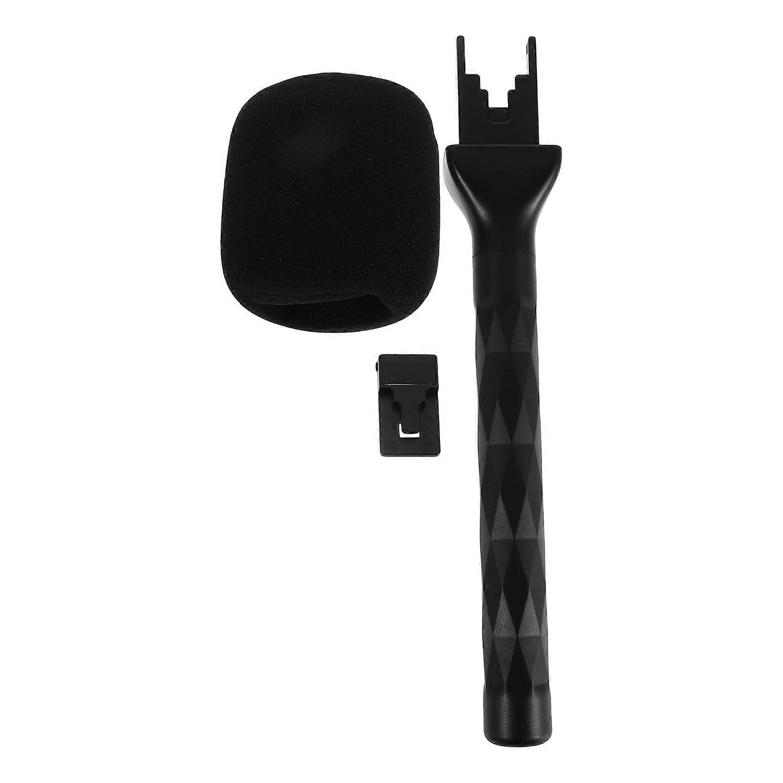 Handheld Interview Microphone Holder Wireless Mic Handle For Presentations Live Performances Ergonomic Design Wind Noise Reduction 1Pack