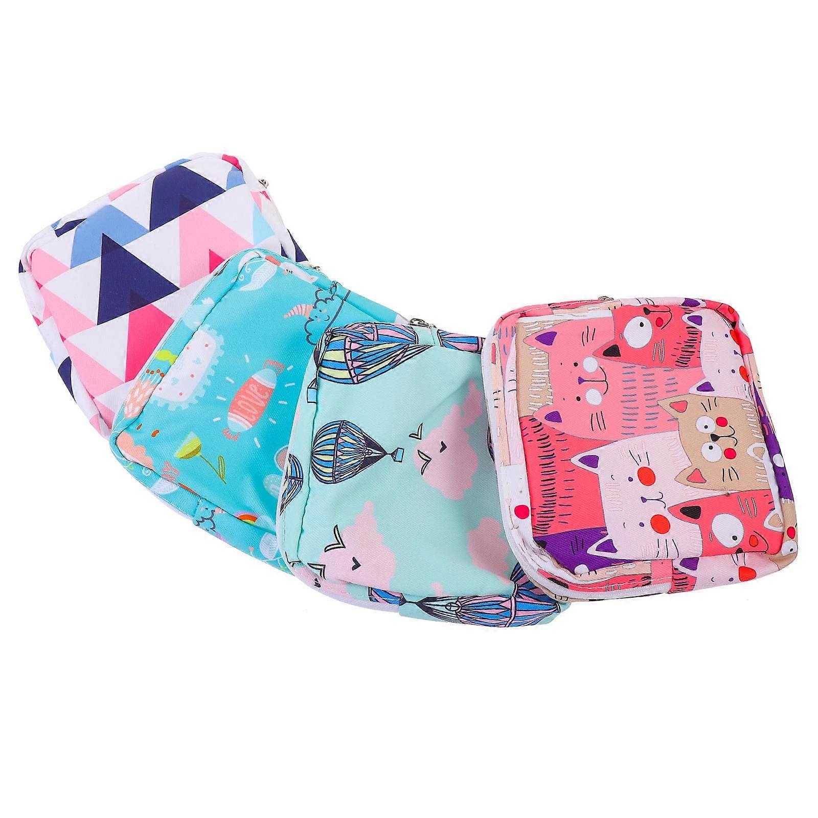 Washable Sanitary Pad Pouch 20 Pcs Portable Period Bag For Students Assorted Color With Zipper Closure For Travel