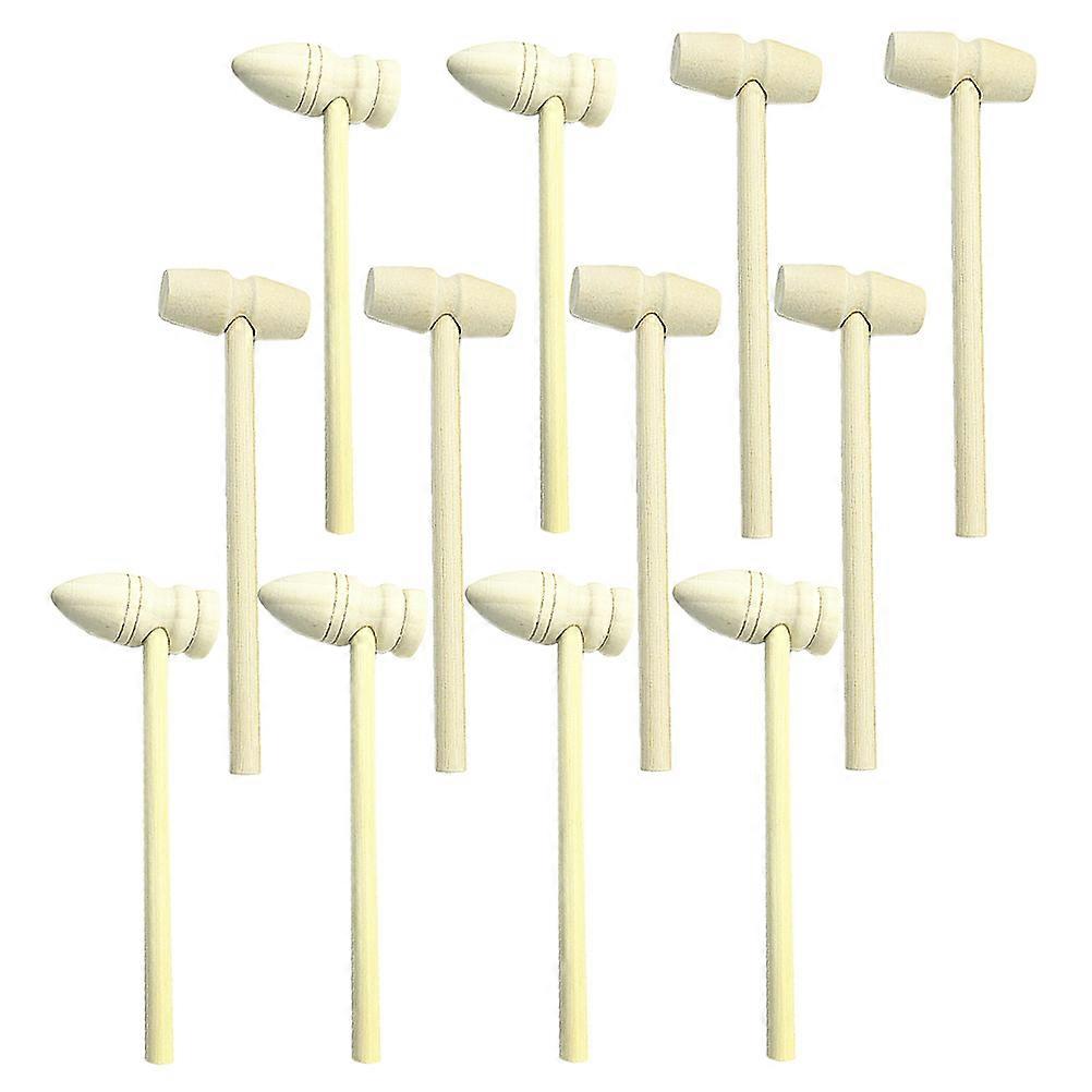 Crab Mallet Wooden Mini Hammers for Kids 2Sets 24 Pieces