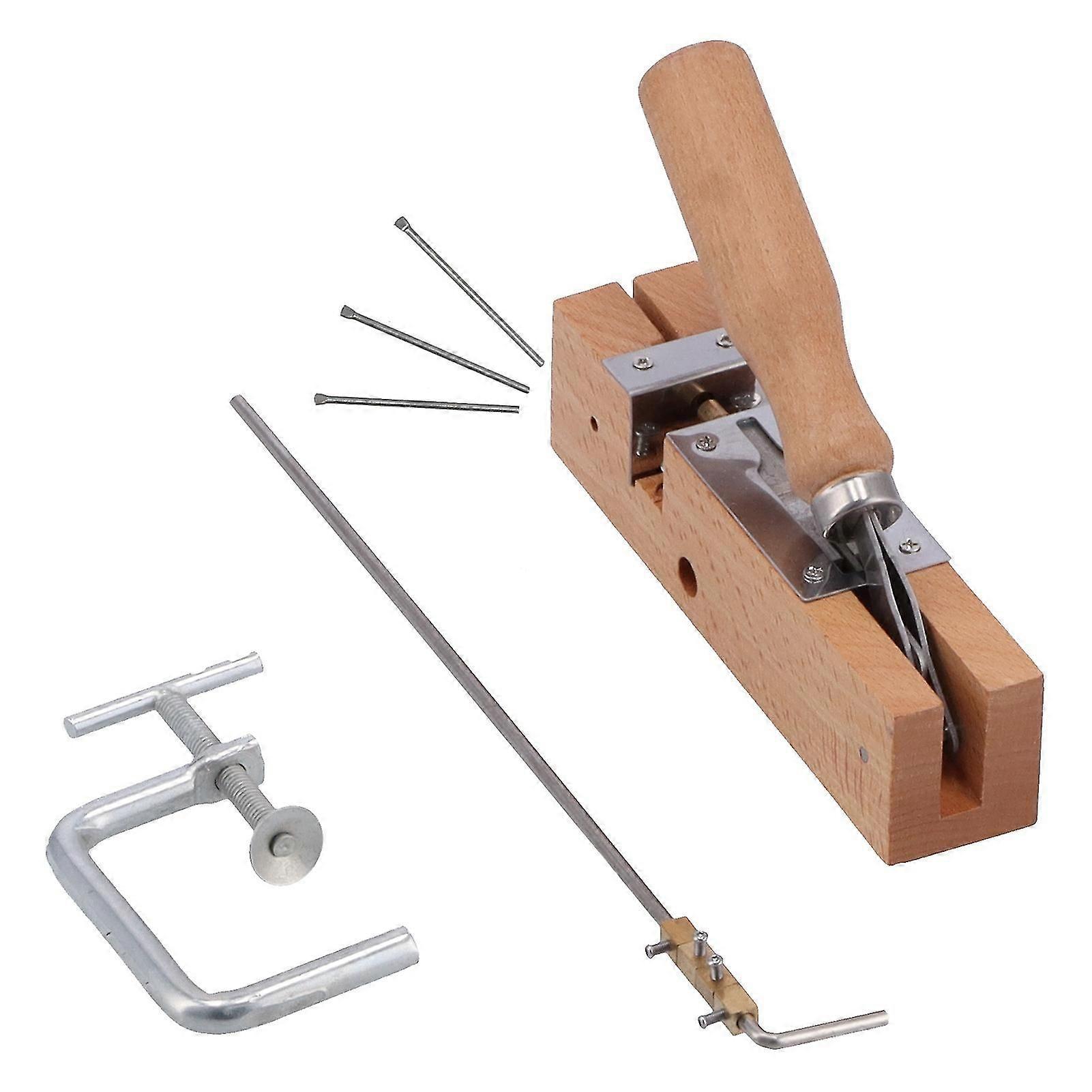 Beehive Wooden Puncher Tool Beekeeping Frame Hole Punch Durable Construction Smooth Wooden Handle Precise Hole Drilling Kit Includes Metal Pins Easy t