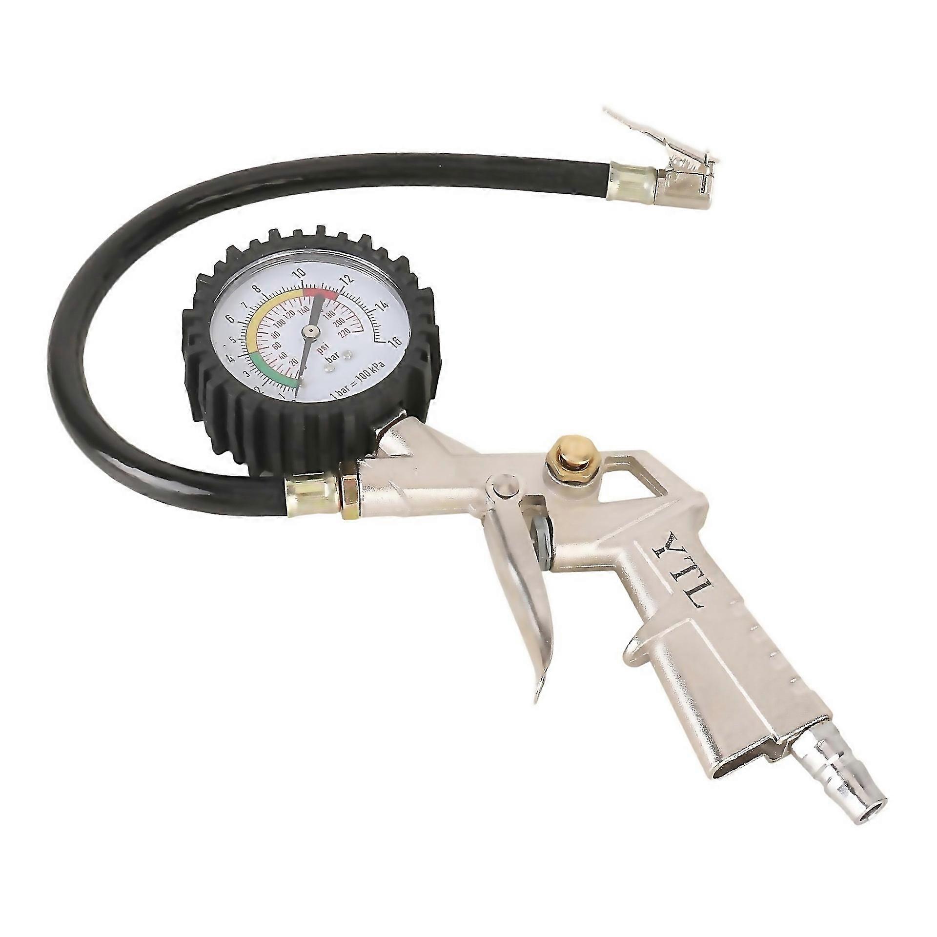 For New Car Inflator And Gauge Kit Pressure Range 0220psi