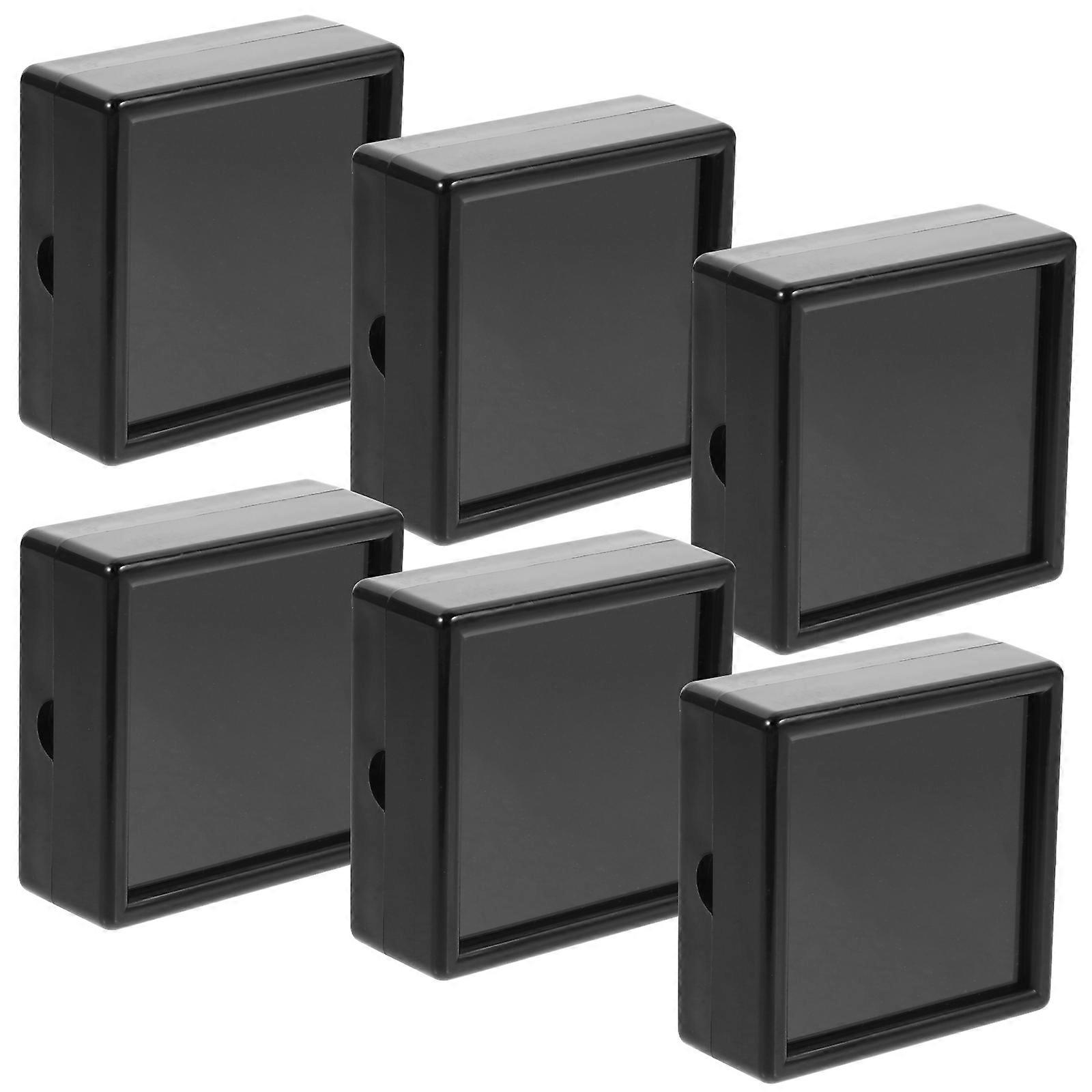 Brooch Storage Box With Clear Lid Design For Display Use And Gift Packaging Black 30Pcs