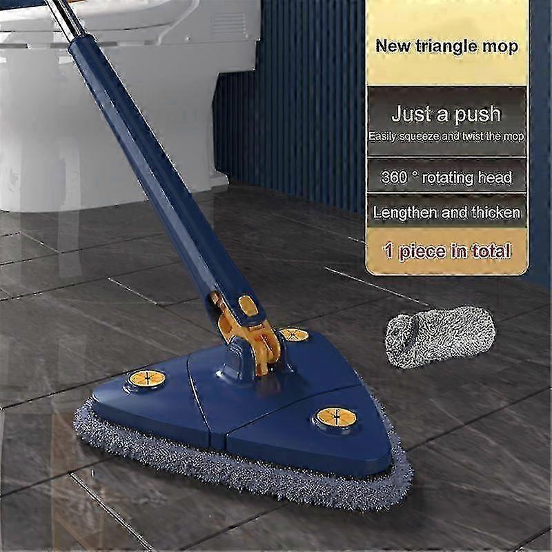 360 Rotatable Adjustable Cleaning Mop Telescopic Triangle Mop For Tub/