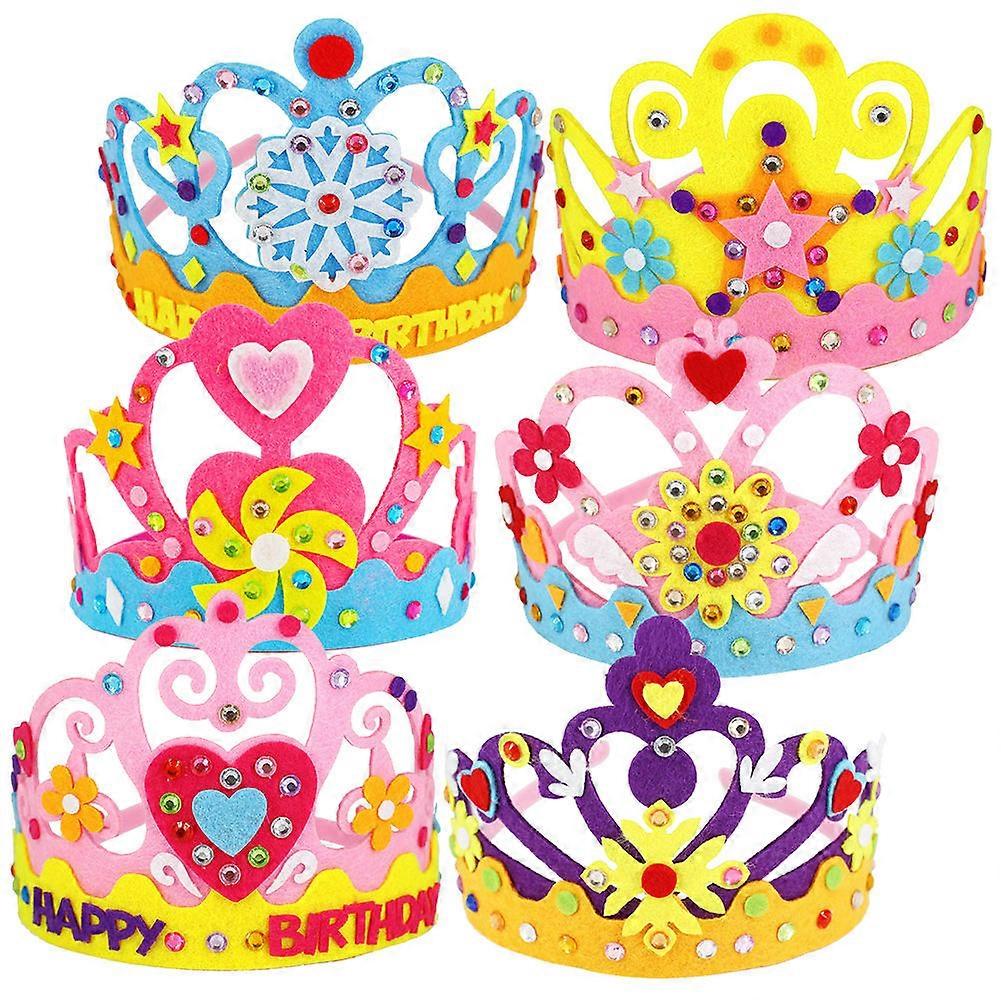 DIY Birthday Crown Making Kit For Children And Families In Assorted Color 18 Sets With Educational Functionality
