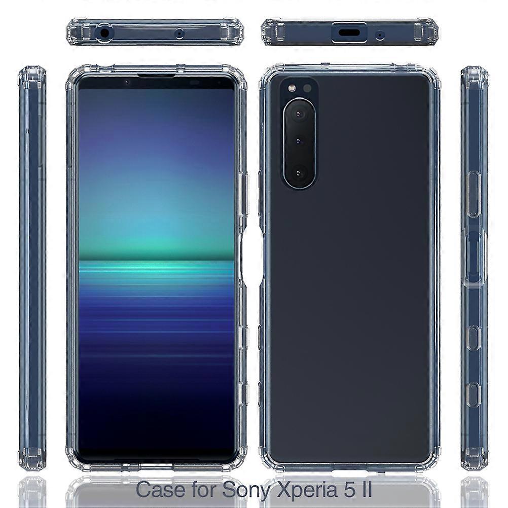 Rectangular 2Pcs Transparent Phone Cover For 5 II Shock Absorption Protection