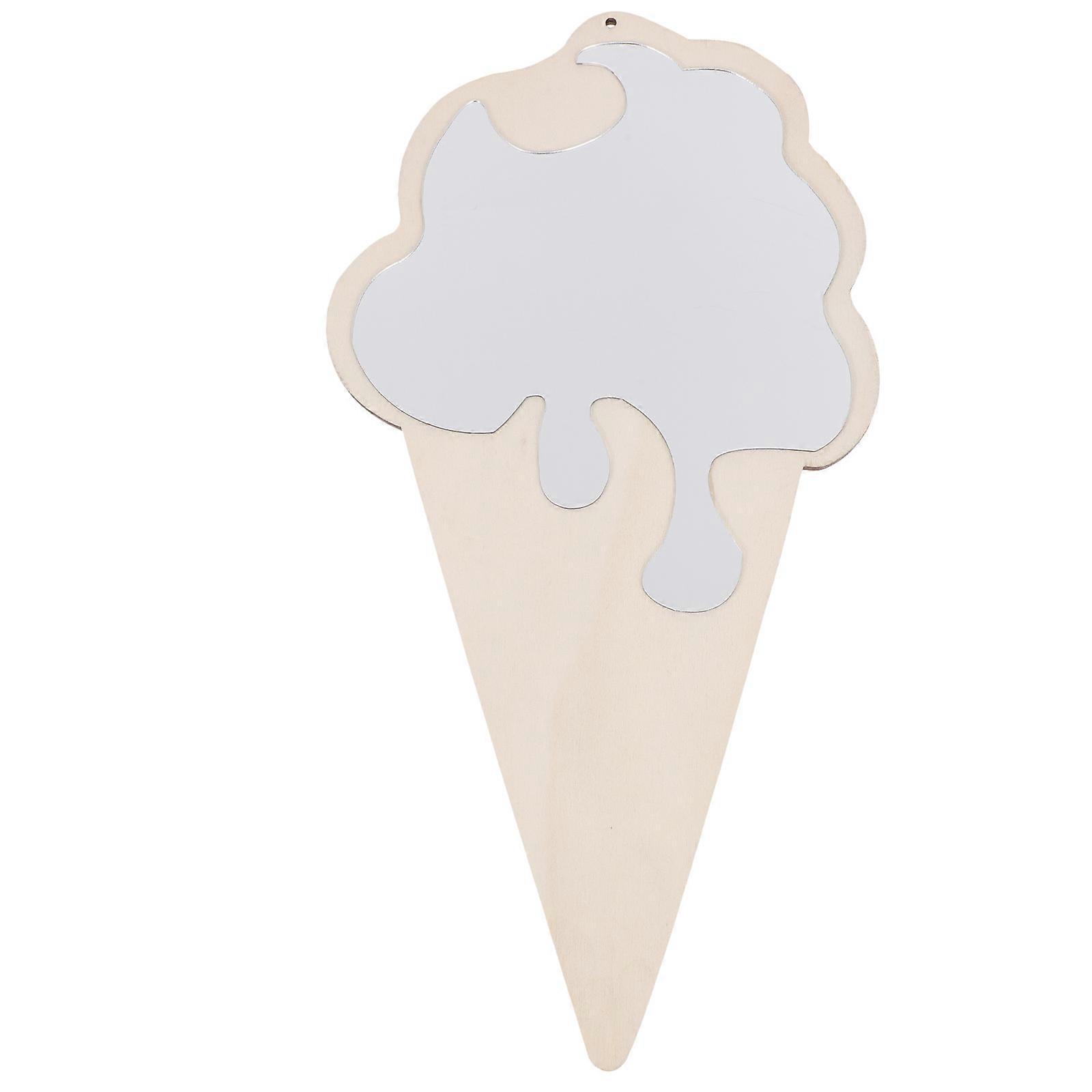 Home Mirror Mirror Decor Ice Cream Shape 8Pcs Set Khaki