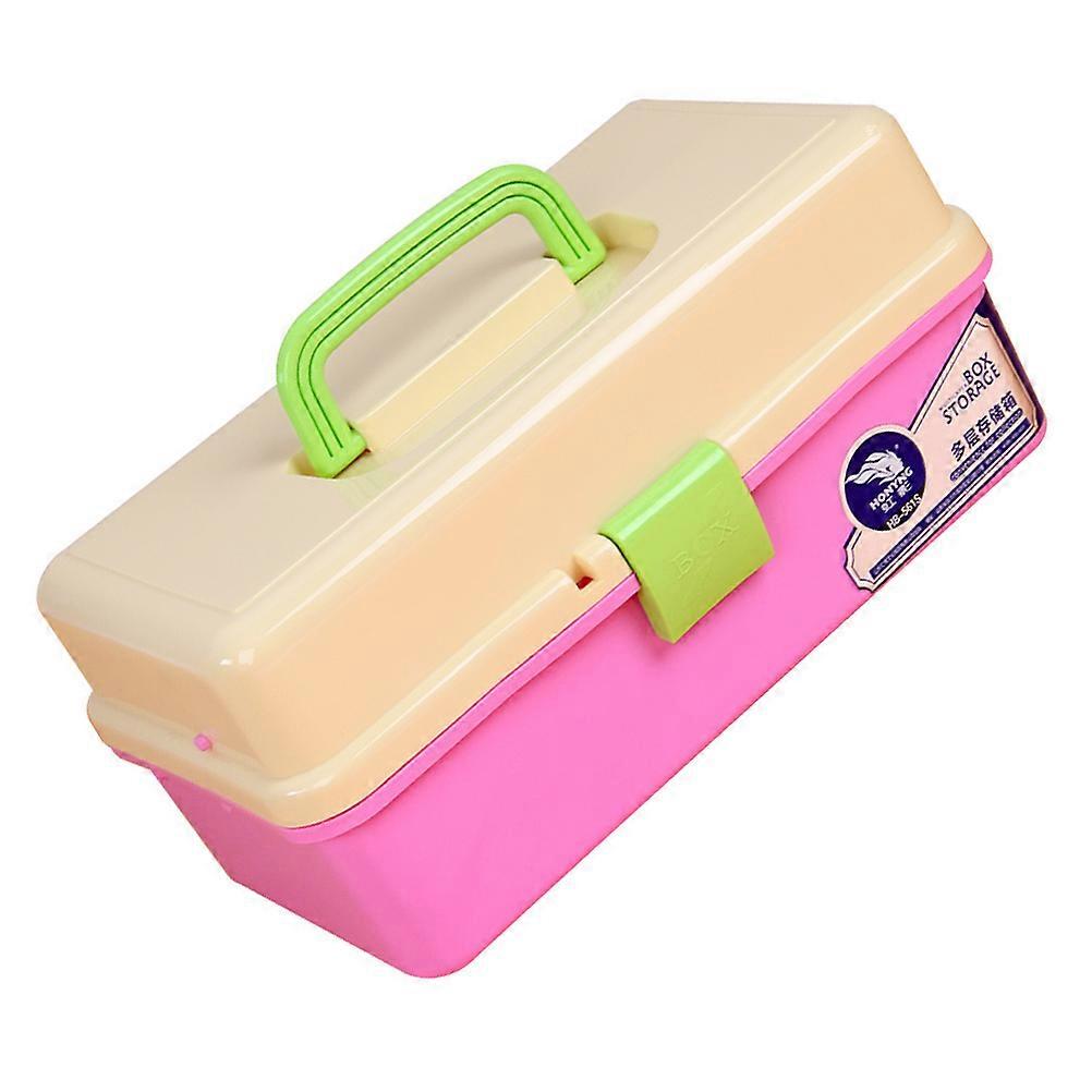 Transparent Design Storage Box For Nail Art Tools And Stationery Daily Use Portable Carry 2Pcs