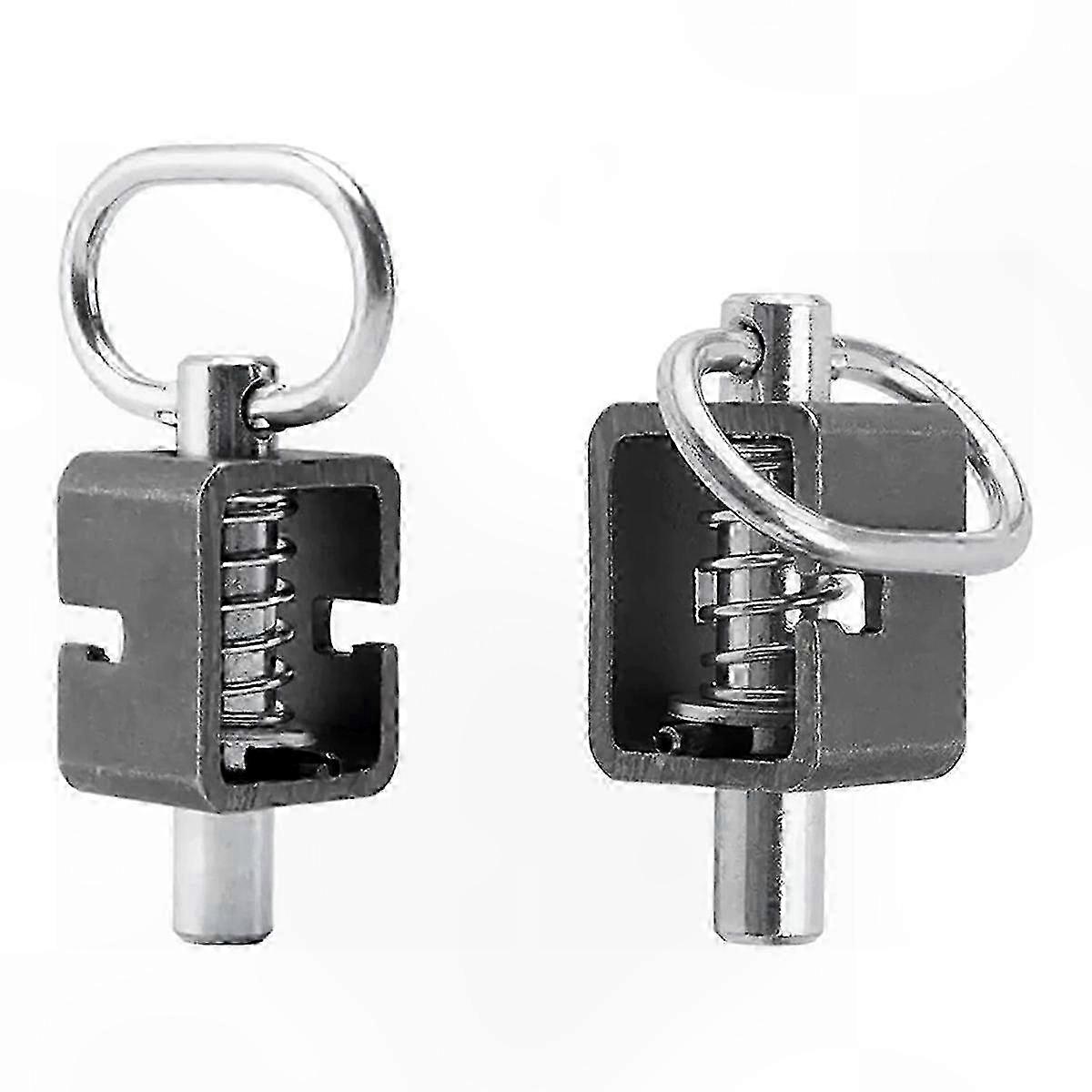 Weld-On Spring Latch Lock Assembly with Plain Tube for Trailer Gate, 5/8", 2 Pack