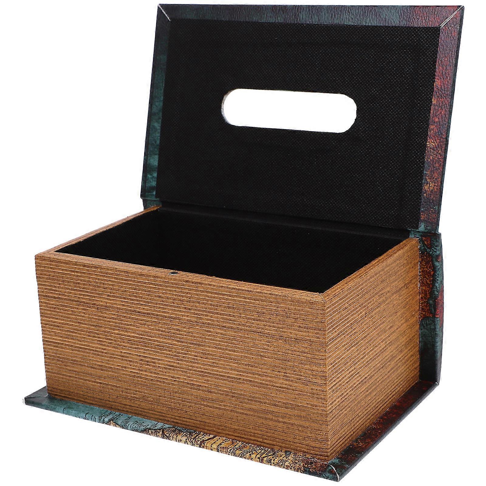 Vintage Tissue Box Holder 2Pcs Rectangular Decorative Dryer Sheet Holder For Desktop Use Unique Design