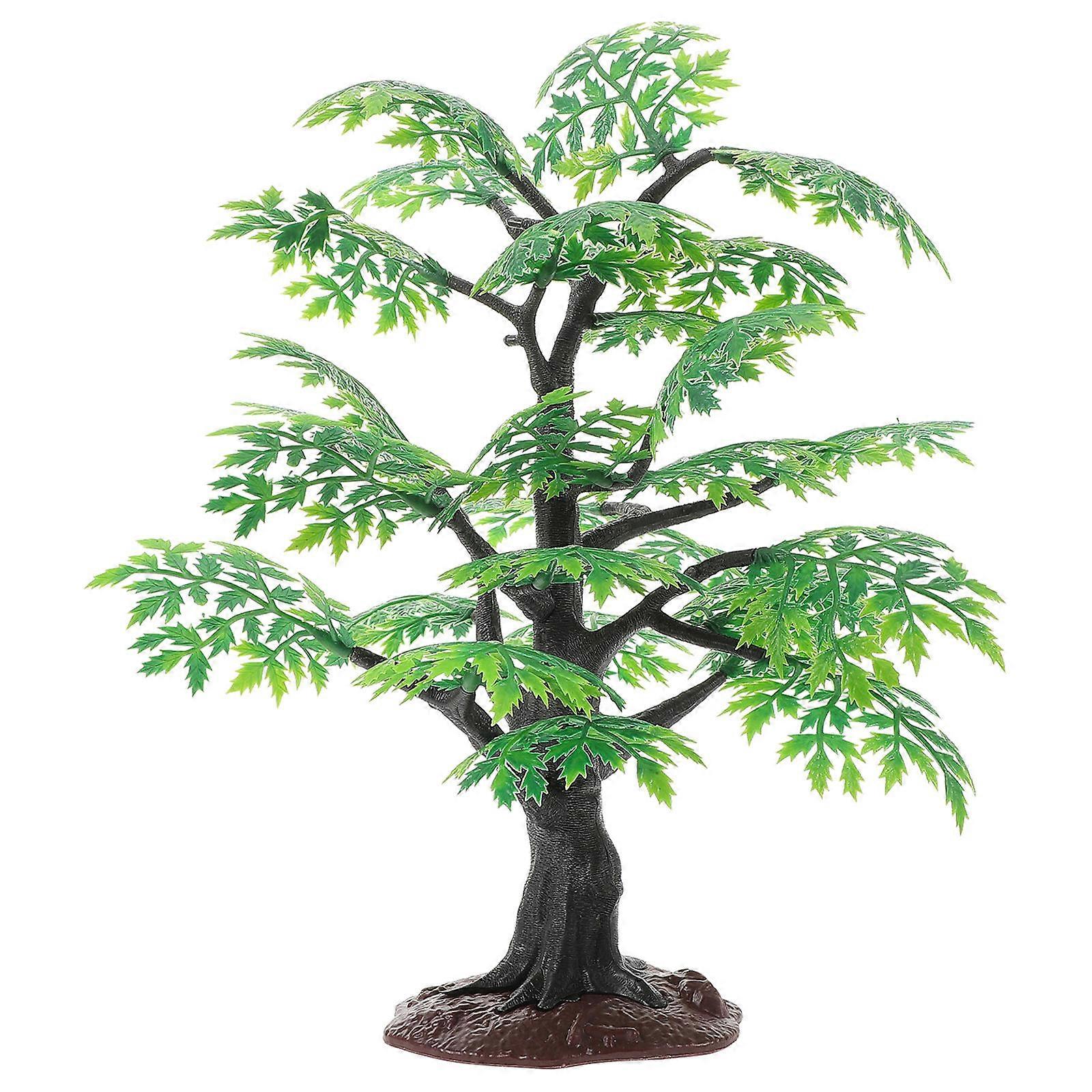 Artificial Maple Tree Model For Indoor Decoration And Micro Landscape With Realistic Appearance In Green Color 1Pcs
