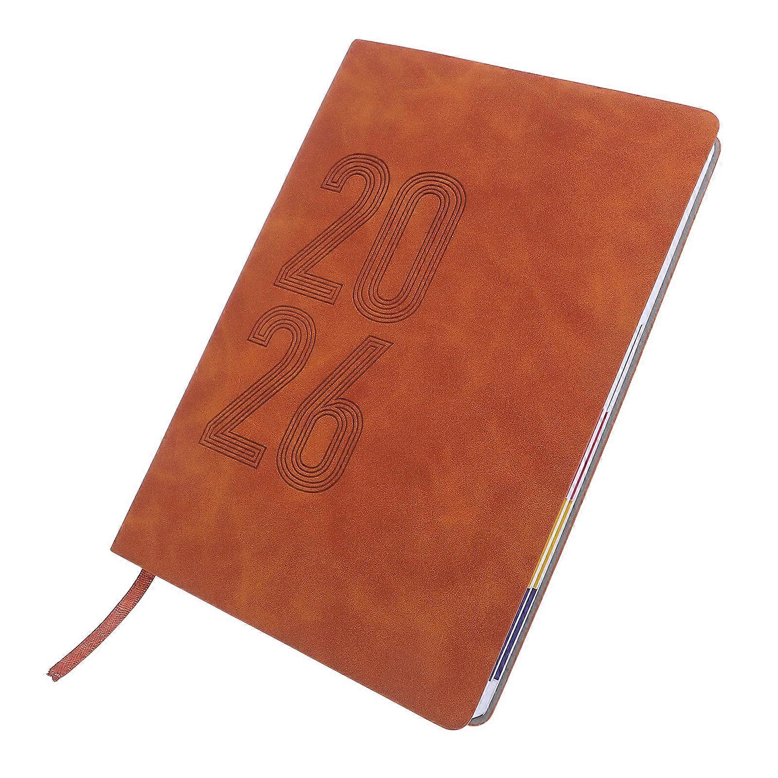 2026 Monthly Planner Notebook for Daily Scheduling 4Pcs Coffee Soft Cover