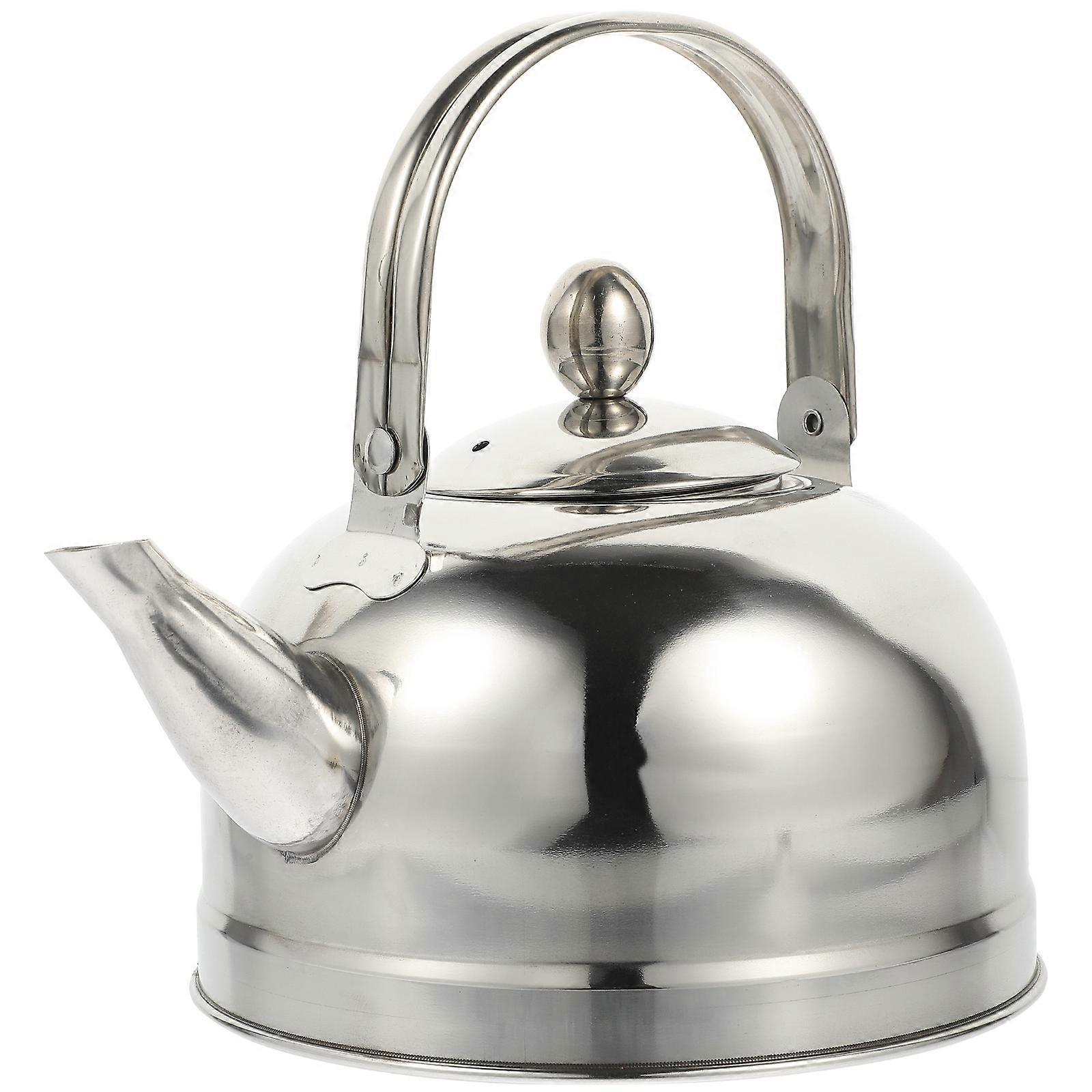 Stainless Steel Tea Kettle Silver for Home Use 3Pcs with Comfortable Handle