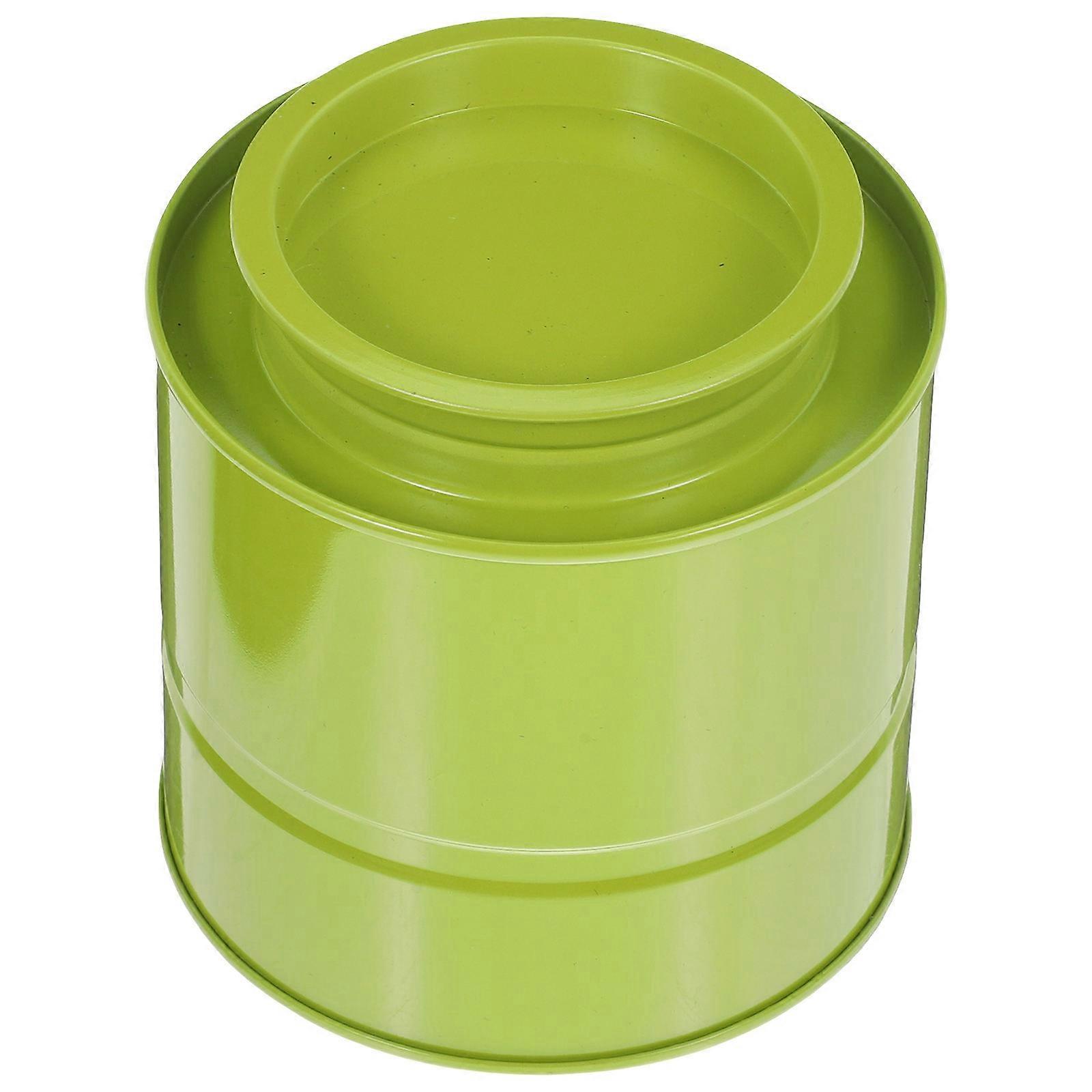 Airtight Coffee Canister 5Pcs Cylindrical Storage Container Light Green Suitable For Kitchen Cafe And Office Moisture-proof Function