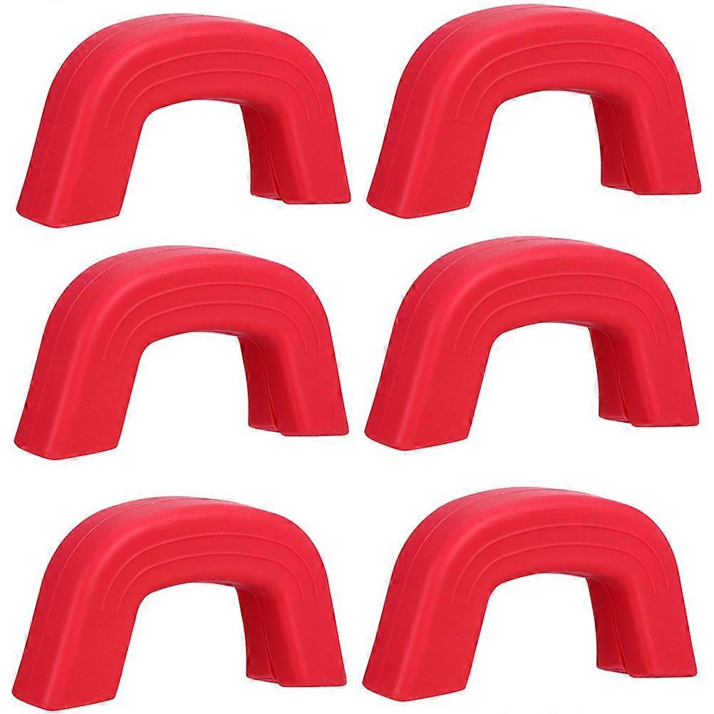 Silicone Pot Handle Covers for Anti-Scalding Protection 12Pcs Red Set