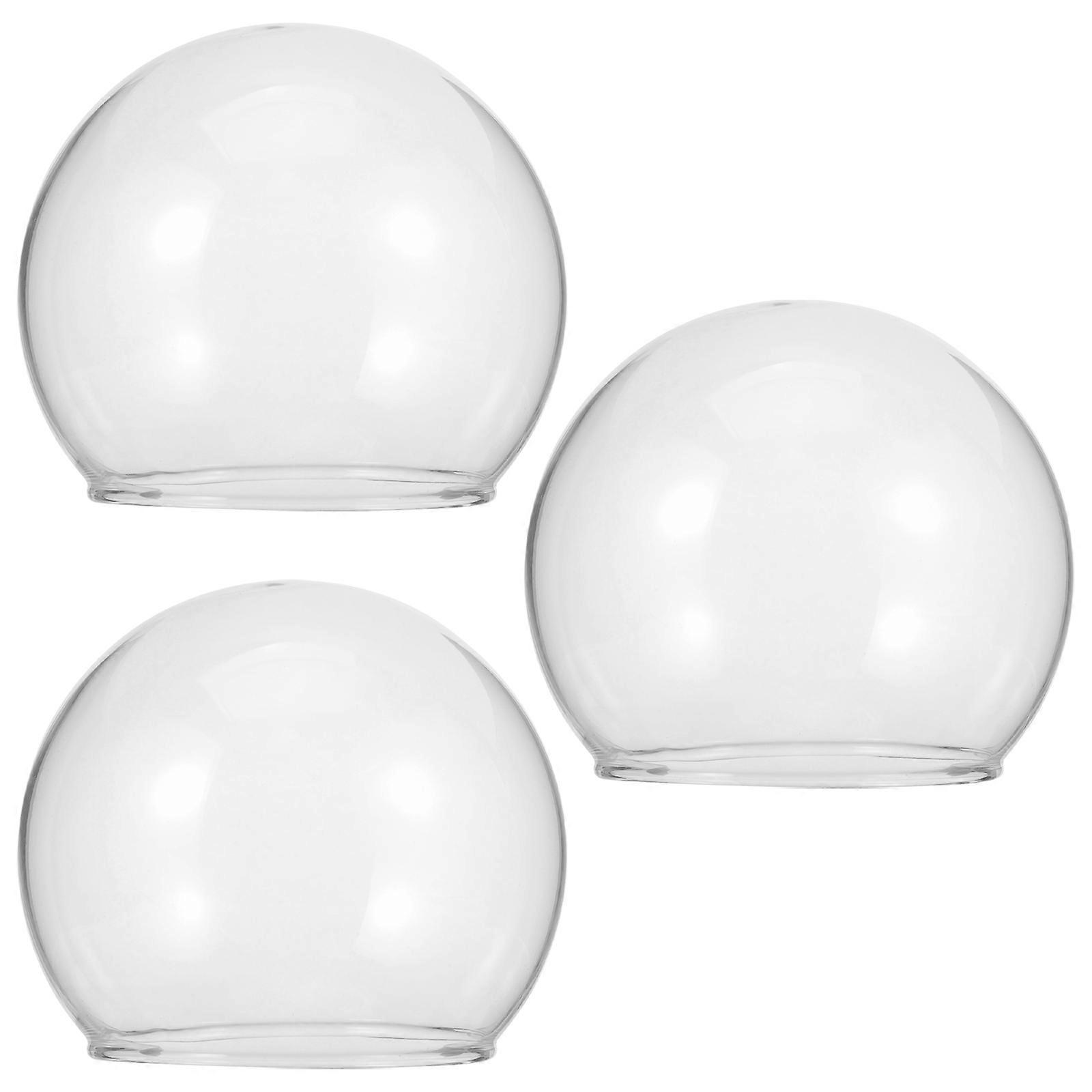 Glass Cake Dome Cover Transparent for Protection 3Pcs Cake Protector