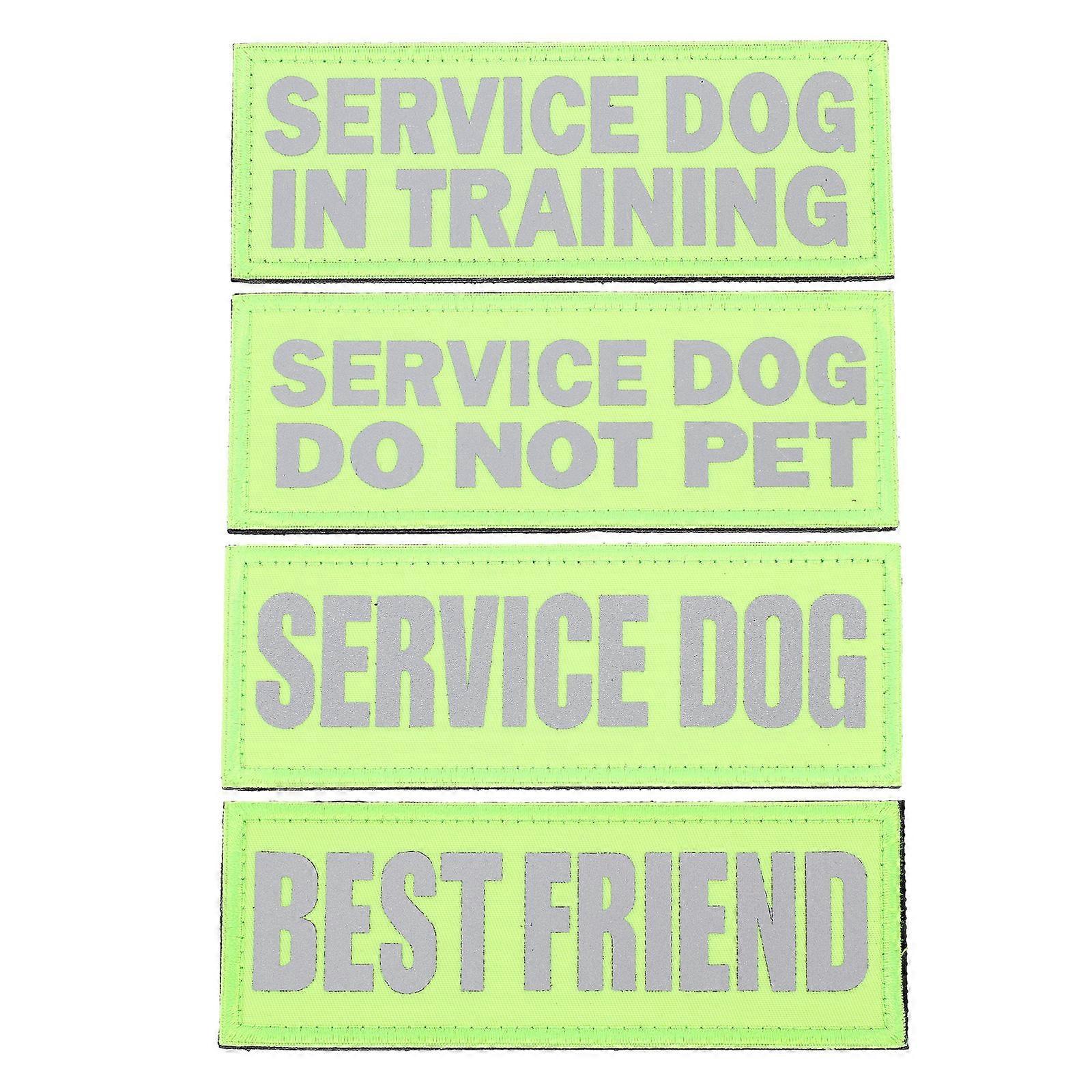 Reflective Dog Patch Service Dog Harness Patch for Durable Use 4Pcs