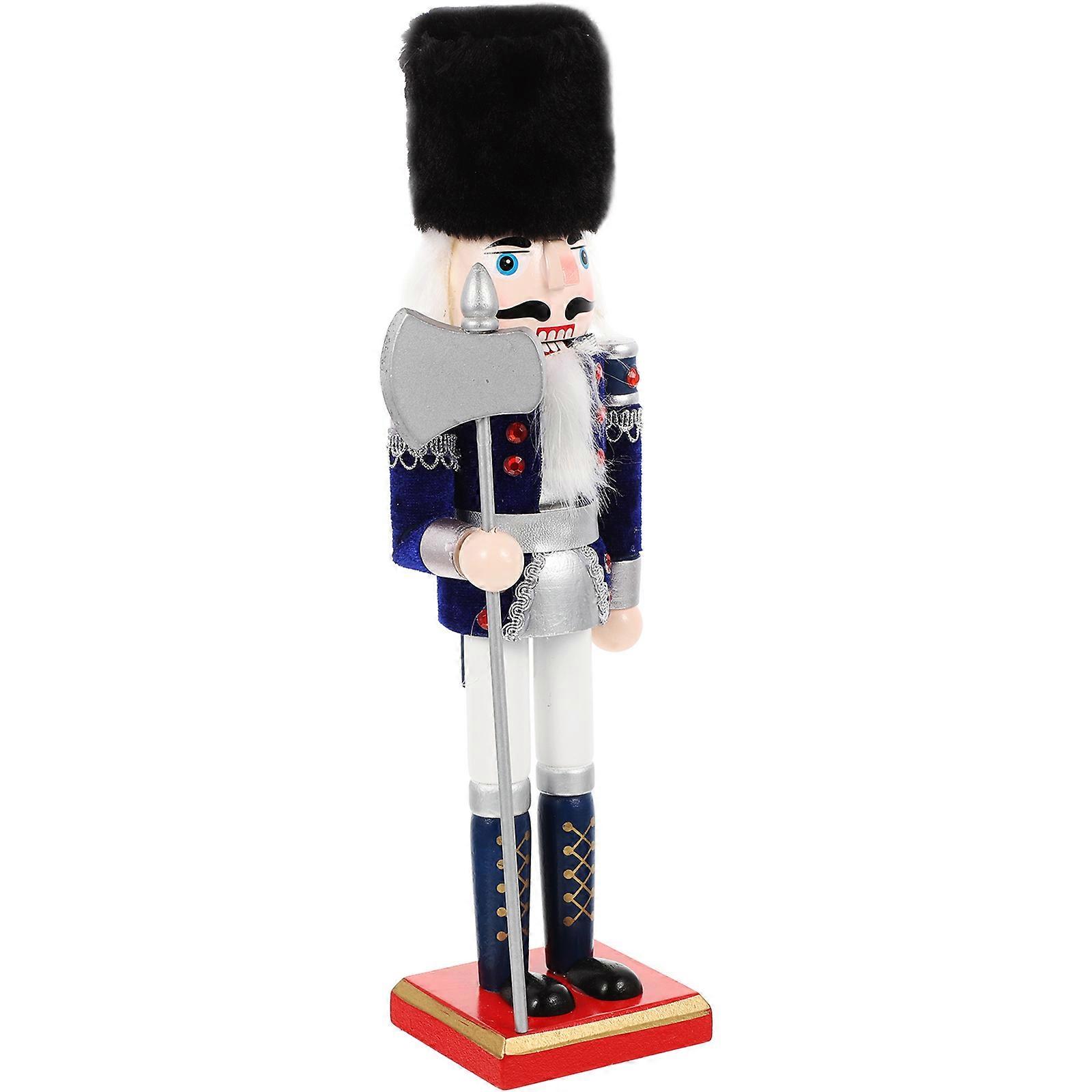 Christmas Nutcracker Decor Wooden Nutcracker Ornament for Tabletop 5Pcs
