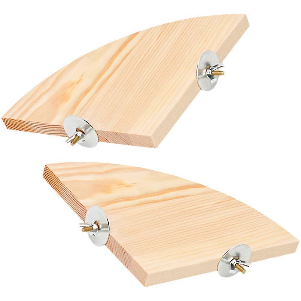 Wooden Bird Perch Platform for Parrot Training 8Pcs Set