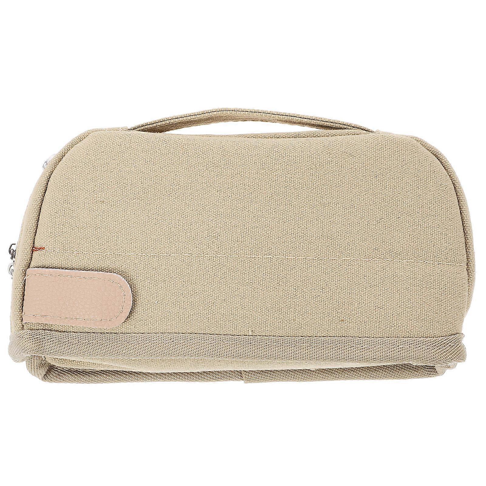 Canvas Pencil Bag for Storage Practical Portable Pencil Holder