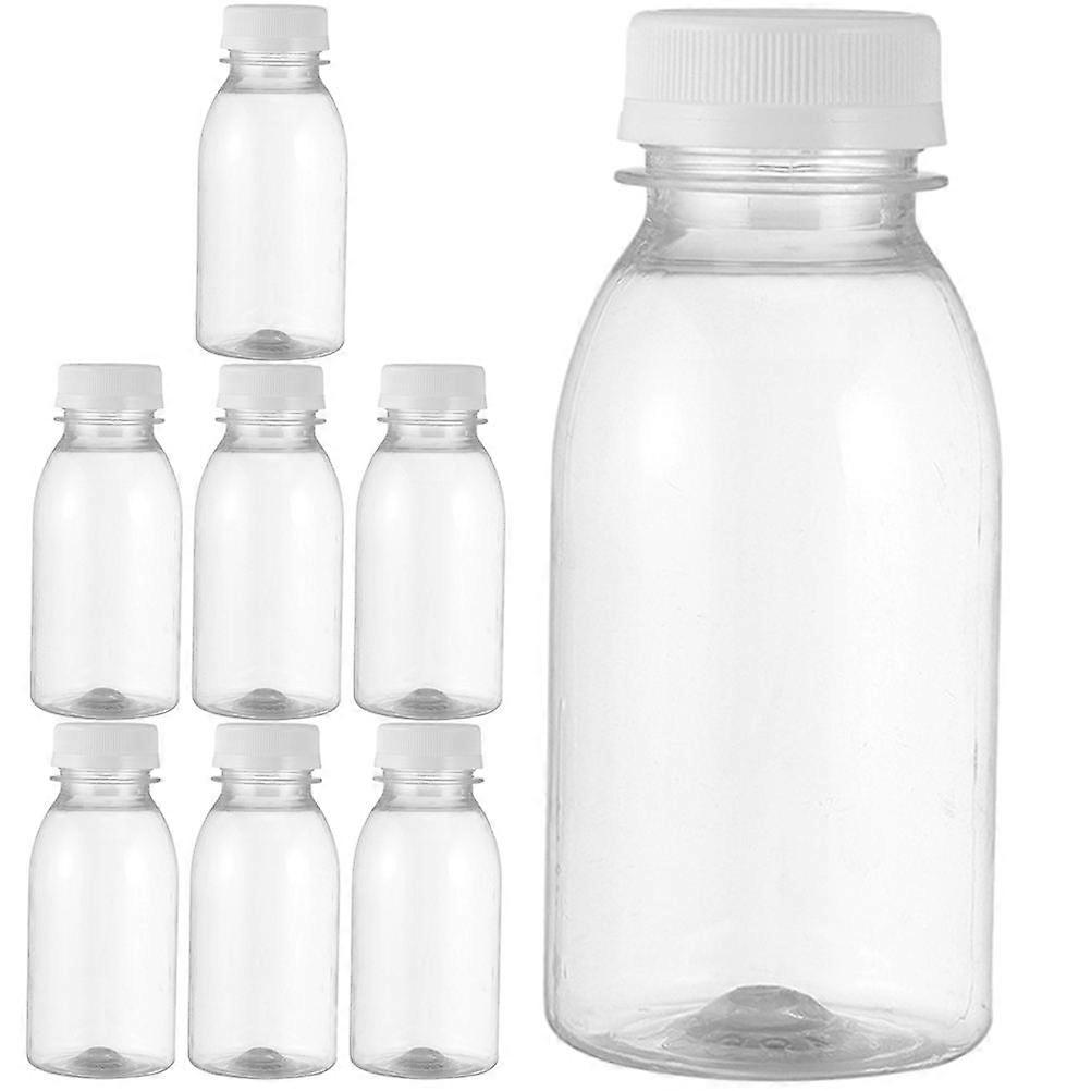 8Pcs Plastic Juice Bottles For Household Use Suitable For Parties Classrooms 200ml Sealed Durable Storage