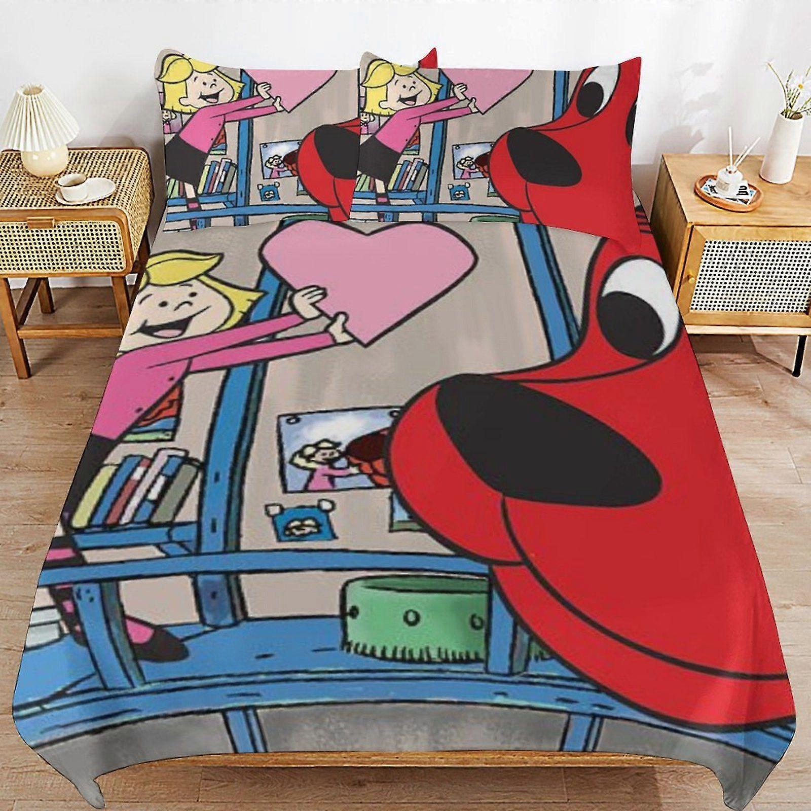 S466 Clifford the Big Red Dog Premium Comfort Thread Line Simple Function Reliable Fit Duvet Cover Sets Bed Solution X466