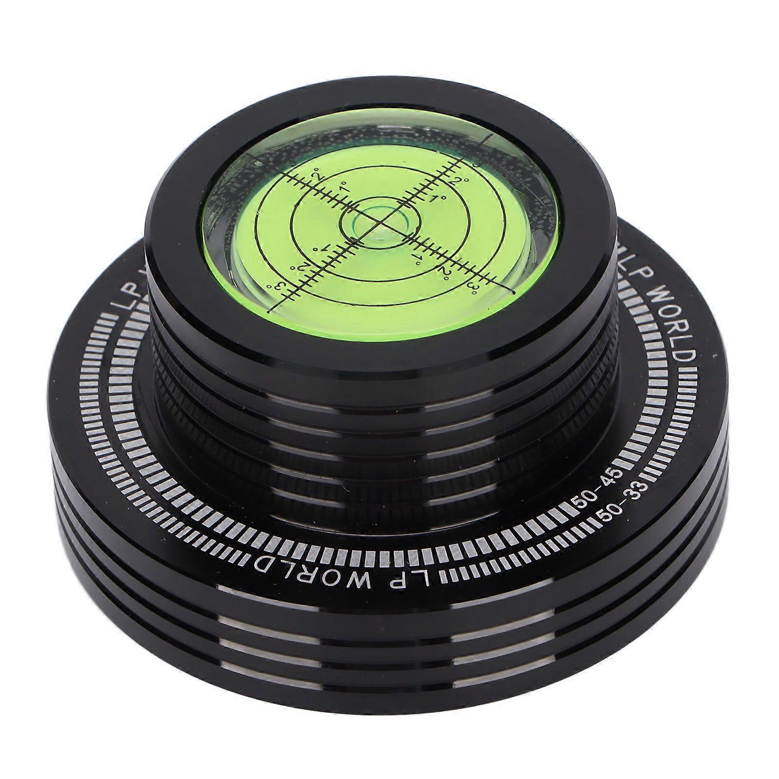 Record Weight Stablizer Turntable Disc Clamp with Bubble Leveling for LP Record Player 50HzBlack