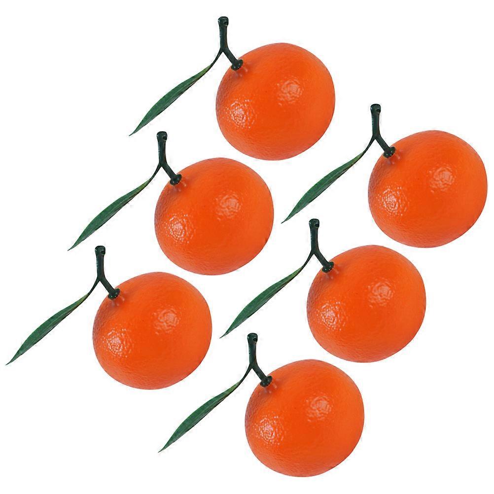 Faux Oranges Decor 6Pcs Artificial Small Oranges for Table Centerpieces and Photo Props Realistic Appearance