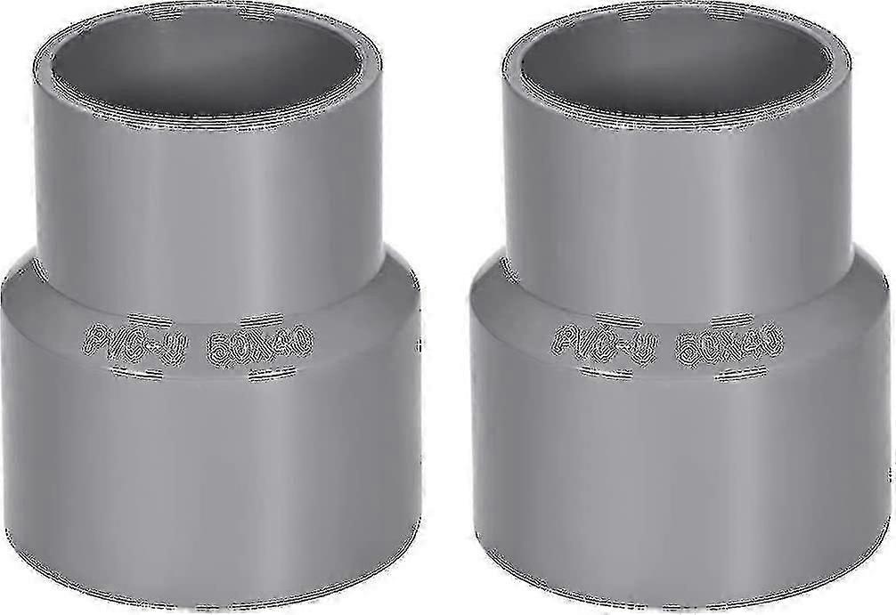 50mm X 40mm Pvc Pipe Reducer Fitting Coupling Hub Coupling Dwv Gray 2pcs Yalo