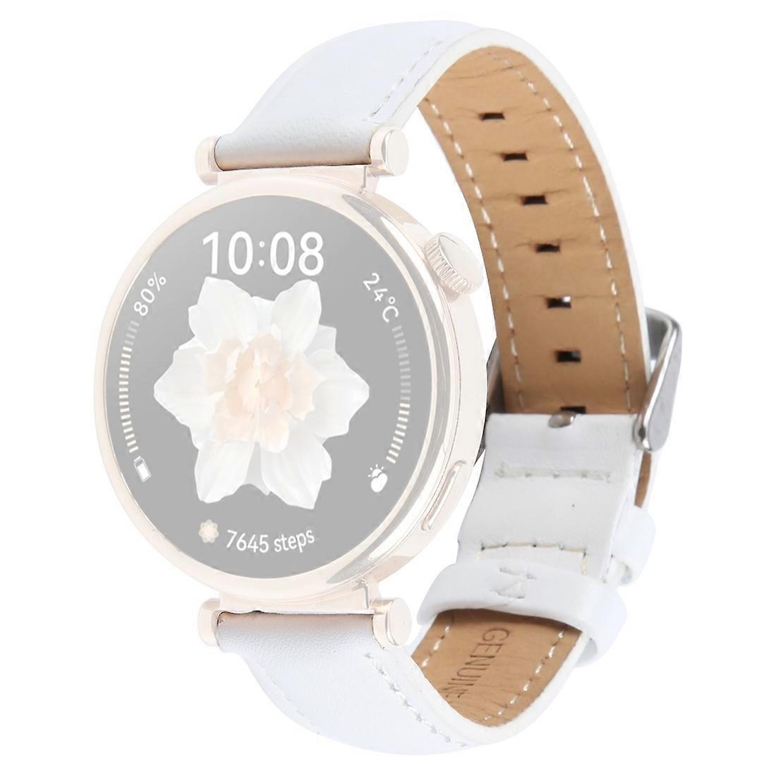 För Garmin Lily 2 Active Lily 2 Handledsrem 14mm Toppskikt Cowhide Läder Klockband