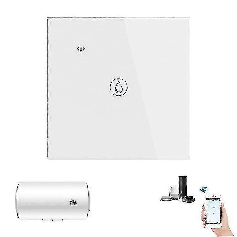 Smart Immersion Heater Timer Switch, 2.4ghz 40a 8000w Wifi Water Heater Switch, Smart Wall Touch Boiler Switch Compatible With Alexa, Google Home Yalo