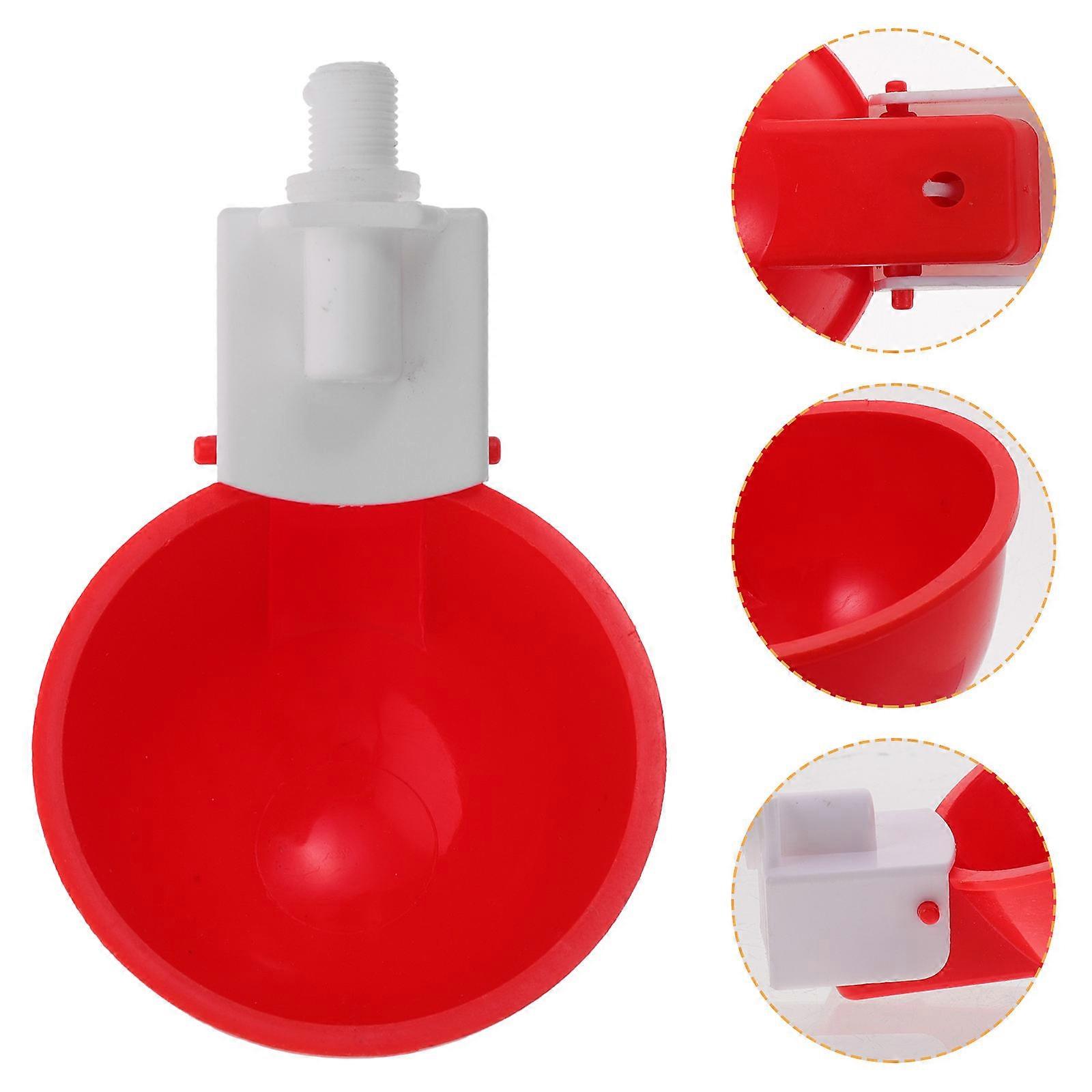 Chicken Water Feeder Automatic Waterer for Chickens 5Sets Red