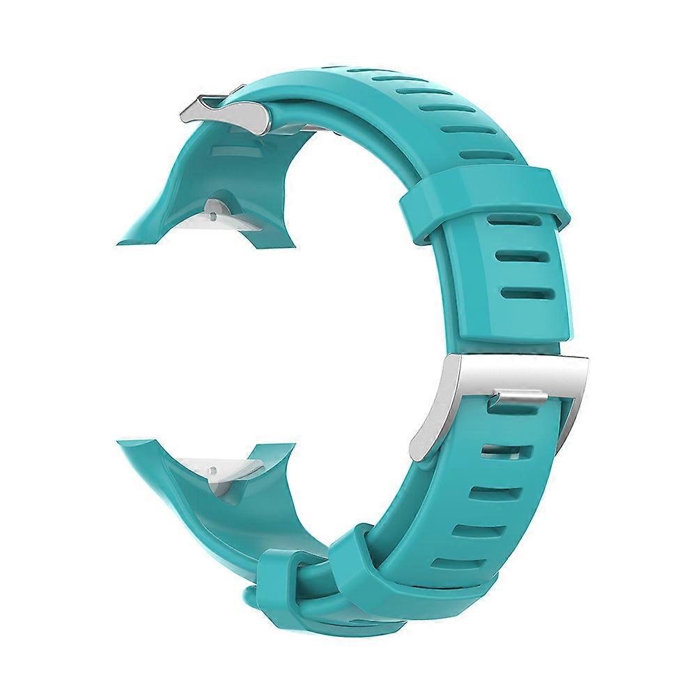 Blue Silicone Watch Strap for Dive with Steel Buckle