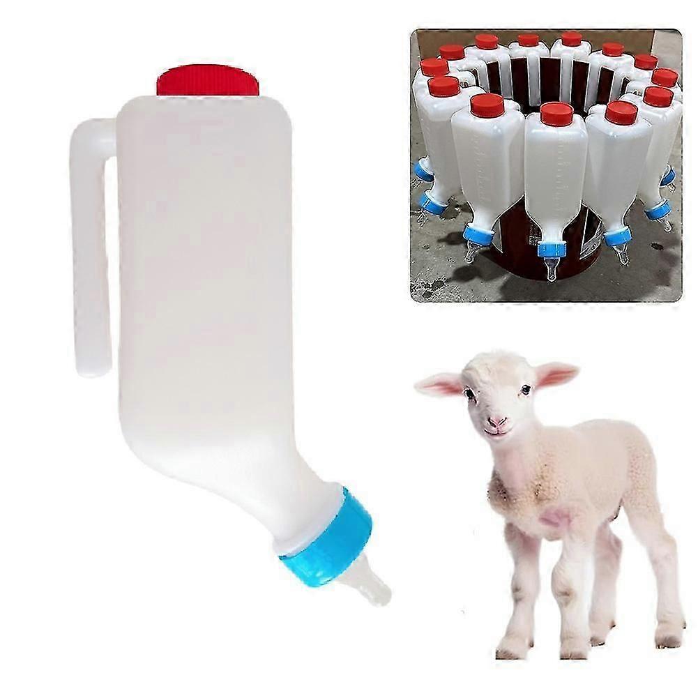 500ml Baby Goats Feeding Bottles with Scale Handle Easy Handheld Cat Feeding-bottle for Small Animals